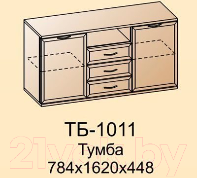 Тумба Лером Карина ТБ-1011-СЯ (снежный ясень)