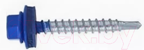 Саморез Starfix Кровельный по дереву 4.8x29 шайба с прокл. PT1 / SMC2-51576-200 (200шт, оцинкованный, RAL 5005 сигнальный синий) — фото 1