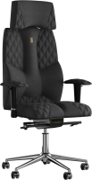 Кресло офисное Kulik System Business Design азур (черный с подголовником) - 