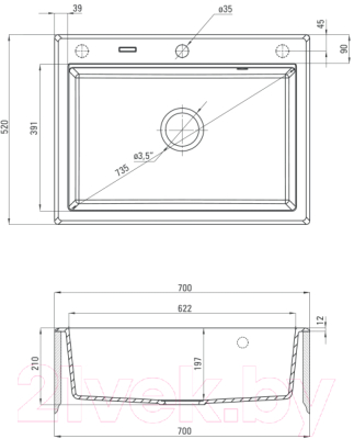 Мойка кухонная Deante Eridan ZQE N103