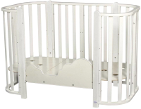 Детская кровать-трансформер INDIGO Brioni 4 в 1 / KR-0013/1 (белый) - 