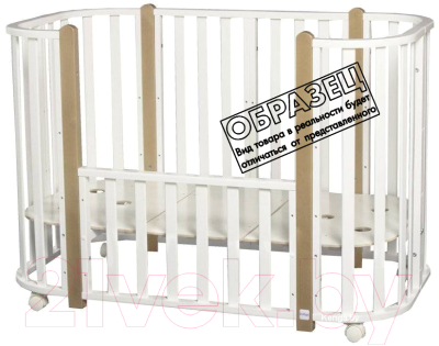 Детская кровать-трансформер INDIGO Brioni 4 в 1 / KR-0013/1 (белый)