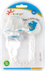 Миниатюра изображения товара Пустышка Sun Delight Силиконовая с булавкой / 31076 (белый с дельфином)