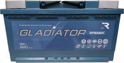 Автомобильный аккумулятор Gladiator Dynamic R+ (92 А/ч)