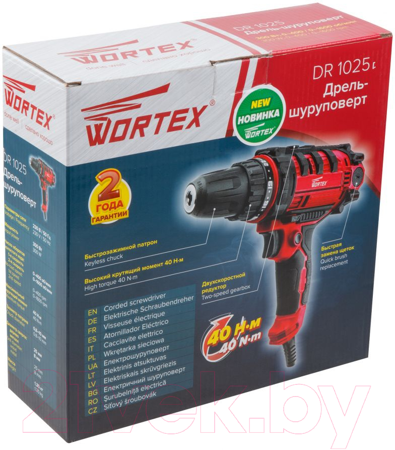 Дрель-шуруповерт Wortex DR 1025 (DR102500011)