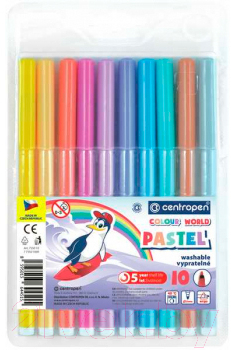 Фломастеры Centropen Colour World Pastel / 7550 1009 (10шт)