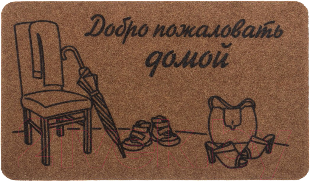 Коврик грязезащитный SunStep Familia Добро пожаловать домой 40x60 / 37-912