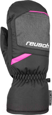 Варежки лыжные Reusch Bennet R-Tex XT / 6061506 7771 (р-р 3, Black/Black Melange/Pink Glo)