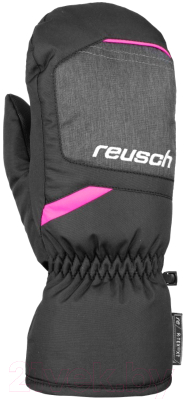 Варежки лыжные Reusch Bennet R-Tex XT / 6061506 7771 (р-р 3.5, Black/Black Melange/Pink Glo)