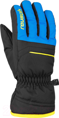 Перчатки лыжные Reusch Alan / 6061115 7002 (р-р 3, Black/Brilliant Blue/Safety Yellow)