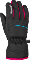 Перчатки лыжные Reusch Alan / 6061115 7003 (р-р 3, Black/Black/Pink Glo) - 