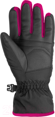 Перчатки лыжные Reusch Alan / 6061115 7003 (р-р 3, Black/Black/Pink Glo)