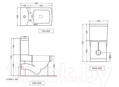 Купить Унитаз напольный Jaquar Fonte FNS-WHT-40751P180UFSM  