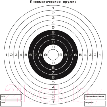 Мишень No Brand 55577 (50шт/3уп, черный/белый)