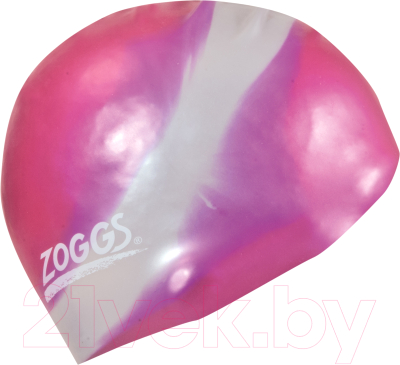 Шапочка для плавания ZoggS Silicone Cap Multi Colour / 306603 (розовый/серебристый)