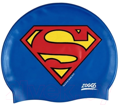 Шапочка для плавания ZoggS Superman Silicone Cap Junior / 382407 (синий)
