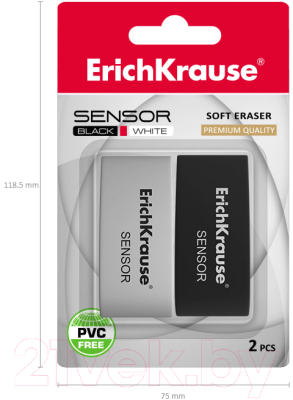 Набор ластиков Erich Krause Sensor Black&White / 34642