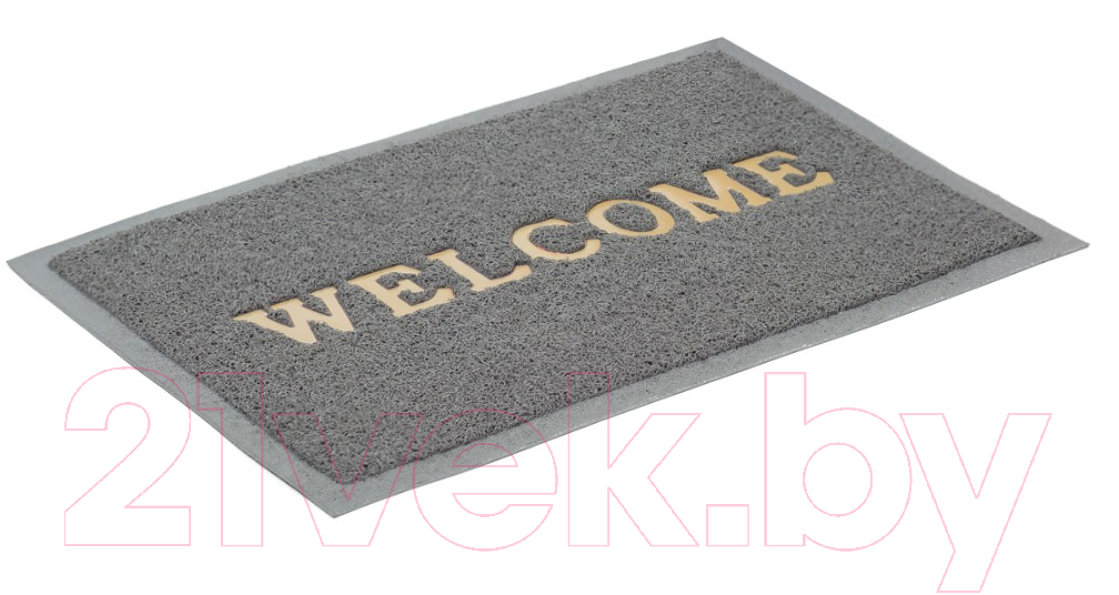 Коврик грязезащитный SunStep Spongy Welcome 60x90 / 38-451 (серый) — фото 3