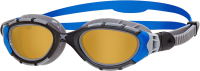 Очки для плавания ZoggS Predator Flex Pol Ultra / 337847 (L/XL, черный/серебристый/голубой) - 