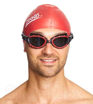 Очки для плавания ZoggS Predator Flex Pol / 338847 (L/XL, красный/черный)