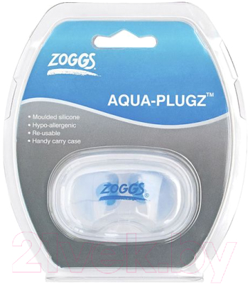 Беруши для плавания ZoggS Silicone Aqua Plugs / 300659 (голубой)