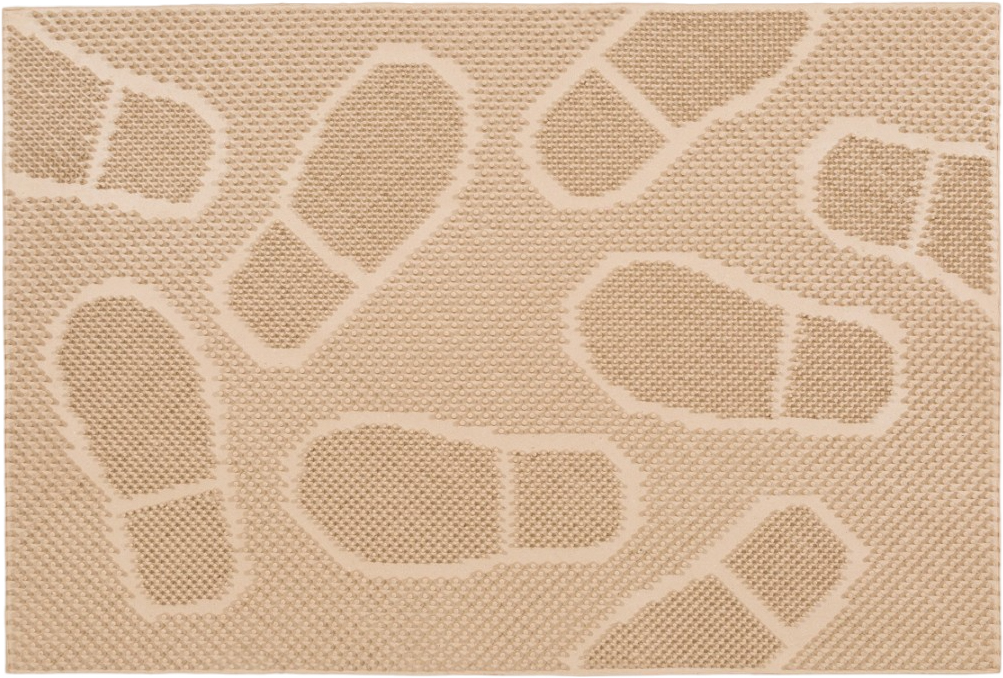 Коврик грязезащитный SunStep Следы 40x60 / 31-051 (серый)