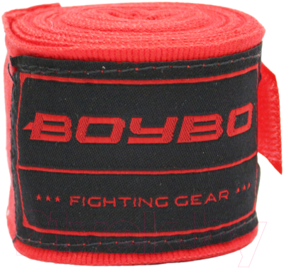 Боксерские бинты BoyBo Хлопок/эластан 4.5м (красный)