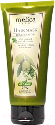

Маска для волос Melica Organic, Восстанавливающая с экстрактом лопуха и оливы