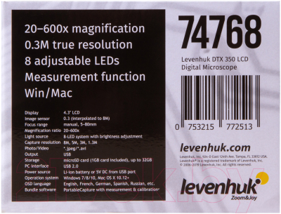 Микроскоп цифровой Levenhuk DTX 350 LCD / 74768