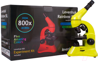 Микроскоп оптический Levenhuk Rainbow 50L / 69049 (Lime)