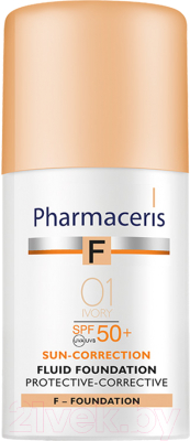 Тональный флюид Pharmaceris F Защитный SPF50+ 02 песочный (30мл)