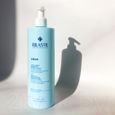 Молочко для тела Rilastil Aqua увлажняющее и смягчающее для всех типов кожи (400мл)