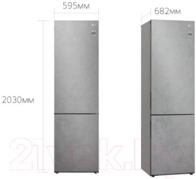 Холодильник с морозильником LG DoorCooling+ GA-B509CCIL