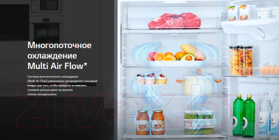 Холодильник с морозильником LG GA-B419SWJL