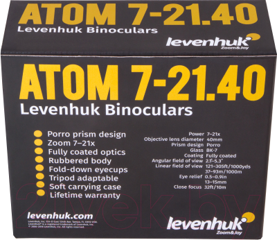 Бинокль Levenhuk Atom 7–21x40 / 72517