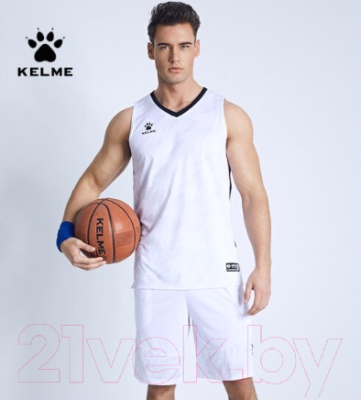 Баскетбольная форма Kelme Basketball Set / 3591052-100 (2XL, белый)