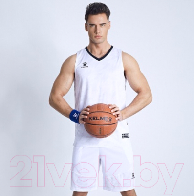 Баскетбольная форма Kelme Basketball Set / 3591052-100 (6XL, белый)