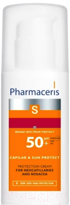 Крем для лица Pharmaceris S Capilar & Sun Protect д/кожи с куперозом и розацеа SPF50+ (50мл)