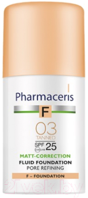 

Тональный флюид Pharmaceris, F матирующий SPF25 тон 03