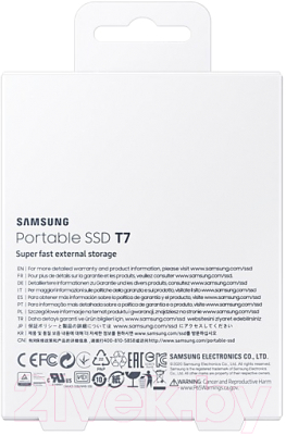 Внешний жесткий диск Samsung T7 500GB (MU-PC500R/WW)