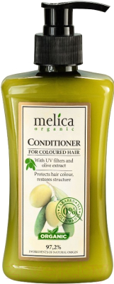 

Кондиционер для волос Melica Organic, Для окрашенных волос с УФ-фильтрами и экстрактом оливы