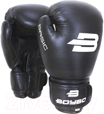 Боксерские перчатки BoyBo Basic (12oz, черный)