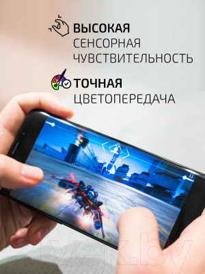 Защитное стекло для телефона Volare Rosso Fullscreen Full Glue для Realme 6 (черный)