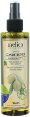

Кондиционер-спрей для волос Melica Organic, Несмываемый восстанавливающий с экстрактами лопуха и оливы