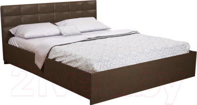 Двуспальная кровать Ижмебель Лита с ПМ 160x200 (кожзам/Best 87)