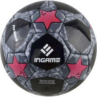 Футбольный мяч Ingame Pro Black 2020 (размер 5, черный/красный) - 