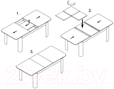 Обеденный стол Домотека Самба-1 80x120-157x75 (бежевый/венге) - Инструкция