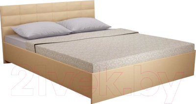 Полуторная кровать Ижмебель Лита с латами 140x200 (реал лайт беж)