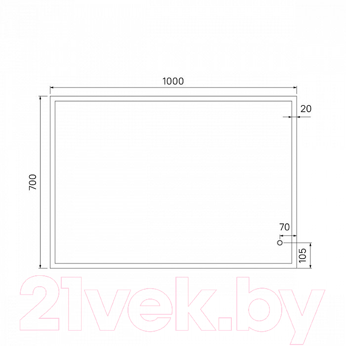 Зеркало IDDIS Brick 100 BRI1000i98