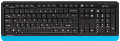 Клавиатура+мышь A4Tech Wireless Desktop Fstyler / FG1010 (черный/синий)